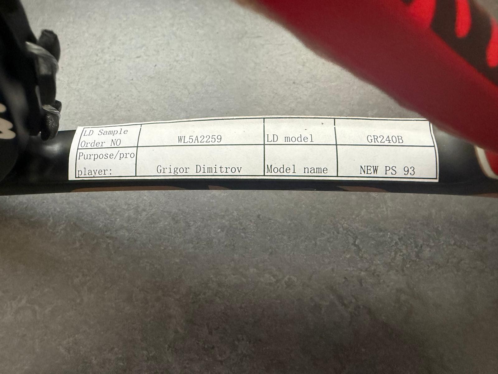 Grigor Dimitrov Personal Custom Wilson Pro Staff 93 (16X19)