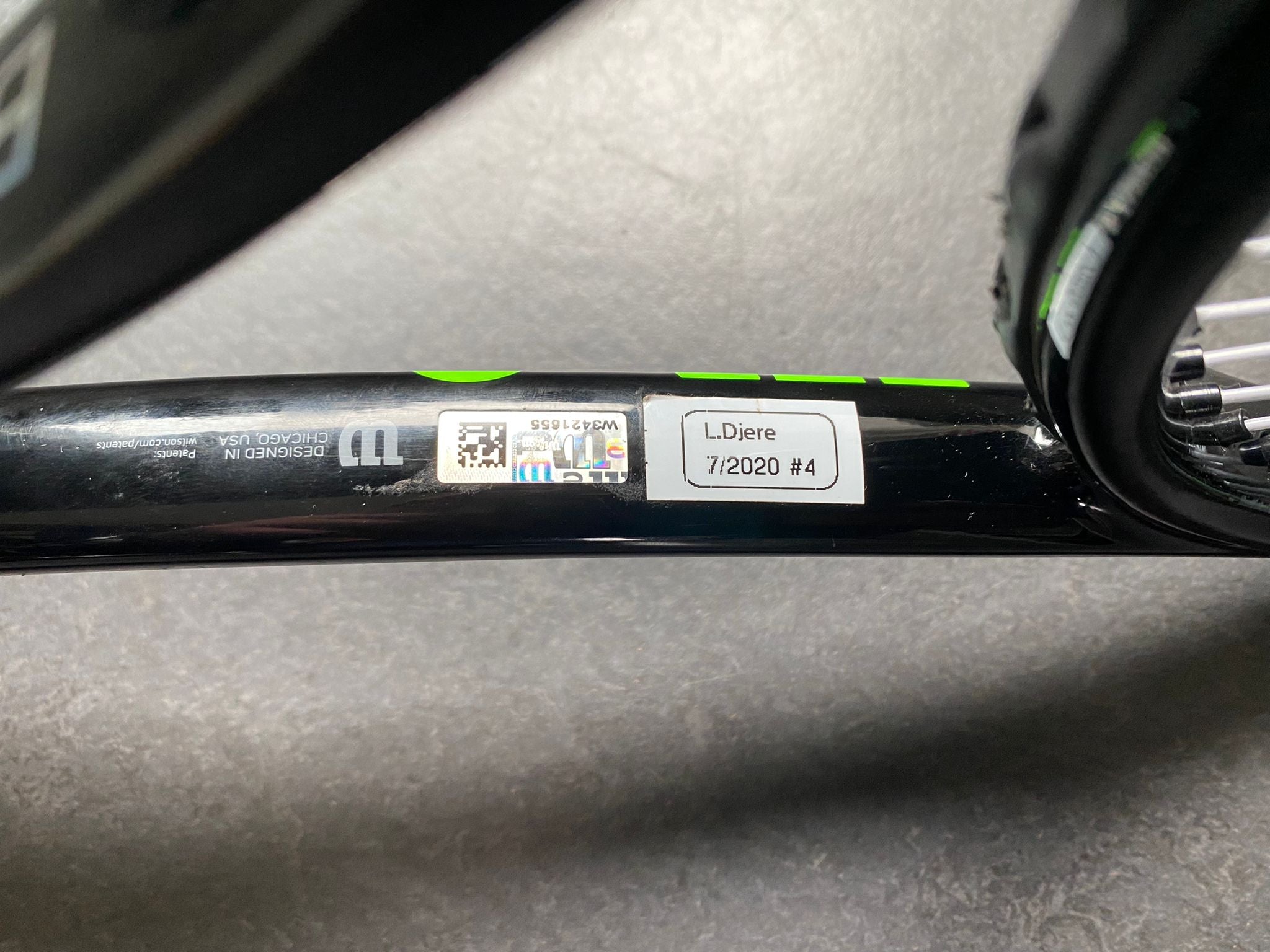 Laslo Djere Personal Pro Stock Wilson Blade 98